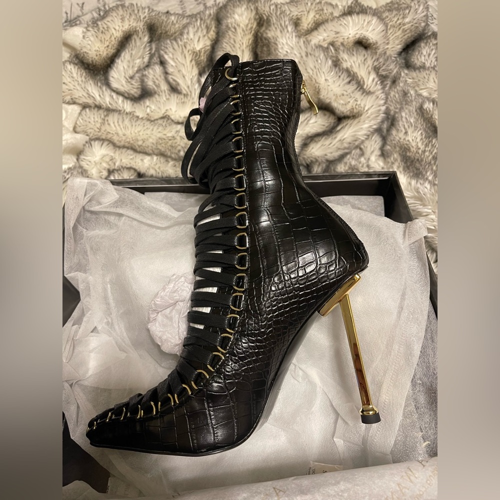 Azalia Wang lace up boot